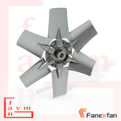 Fanex FAP 500 Derece Ayarlı 500 mm Çap 6 Kanatlı Alüminyum Döküm Pervane