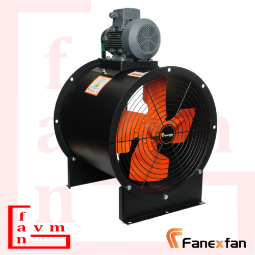 Fanex FKDB 45-01 Harici Motor Metal Kanatlı 220 V 5500 m³/h Debi Kayış Kasnaklı Büyük Kovanlı Yangın Duman Egzoz ve Basınçlandırma Fanı