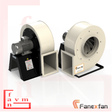 Fanex FPGA 0,5 Plastik Gövde ve Plastik Pervaneli 220 V 1500 m³/h Debi Seyrek Kanatlı Asitli Ortam Salyangoz Fanı