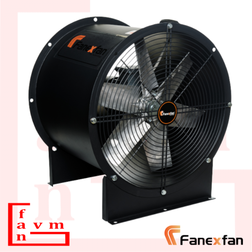 Fanex FAK-AL 50-02 Harici Motor Alüminyum Kanatlı 220 V 8500 m³/h Debi Direk Akuple Yangın Duman Egzoz ve Basınçlandırma Fanı